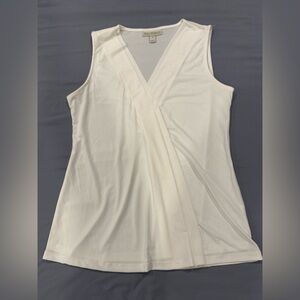 Dana Buchman White Wrap Tank Top